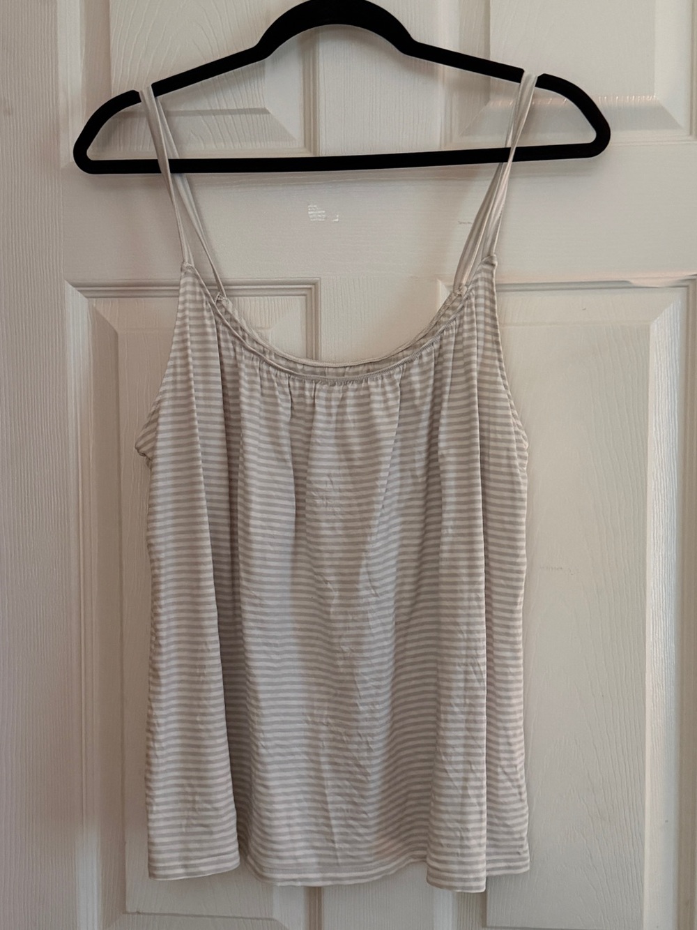 Garnet Hill Tan Stripes Camisole XL